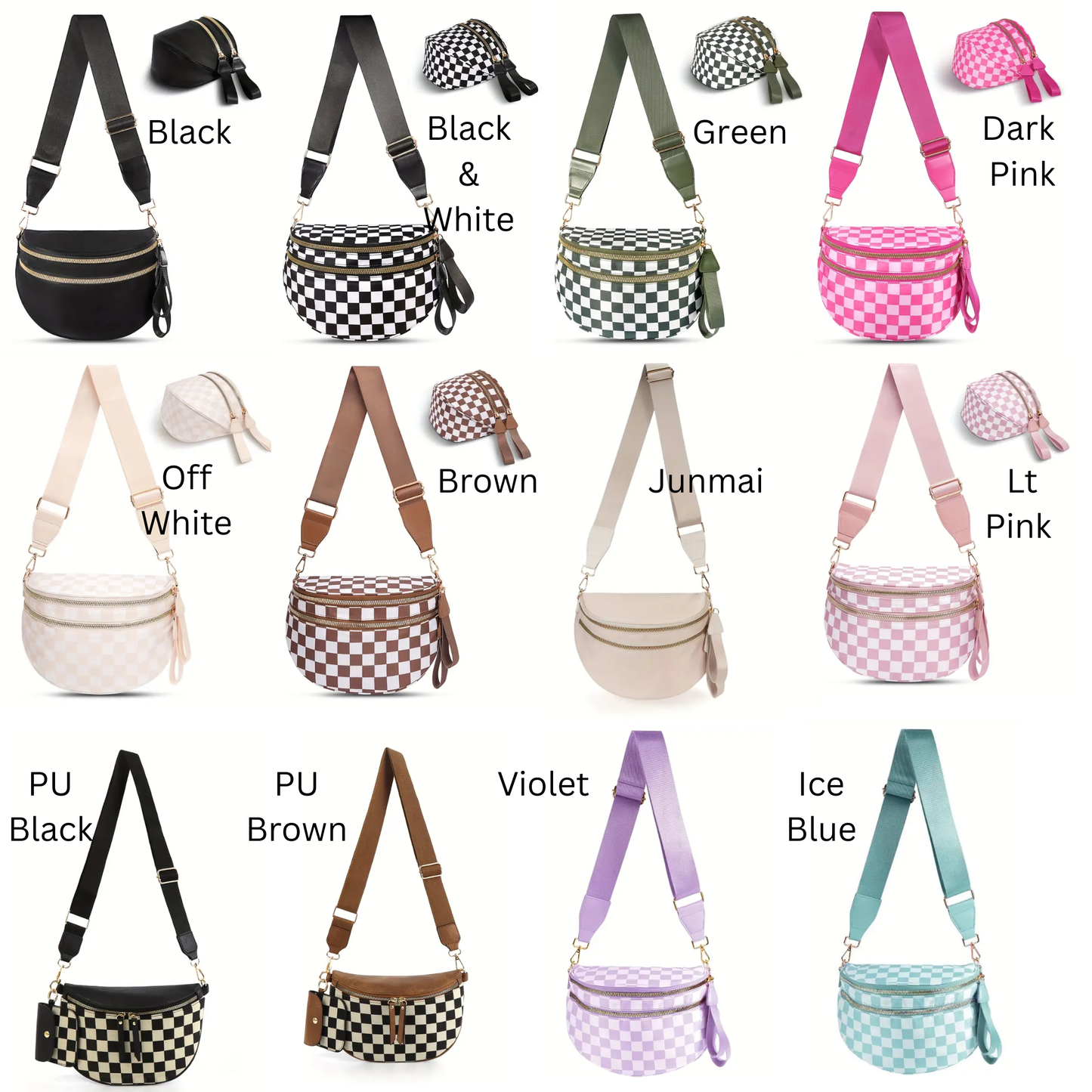 Chic Plaid Nylon Crossbody Bag – Large Capacity, Adjustable Strap & Multiple Pockets