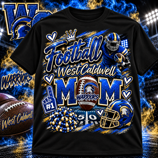 West Caldwell Warriors ~ CHOOSE T SHIRT, SWEATSHIRT, HOODIE