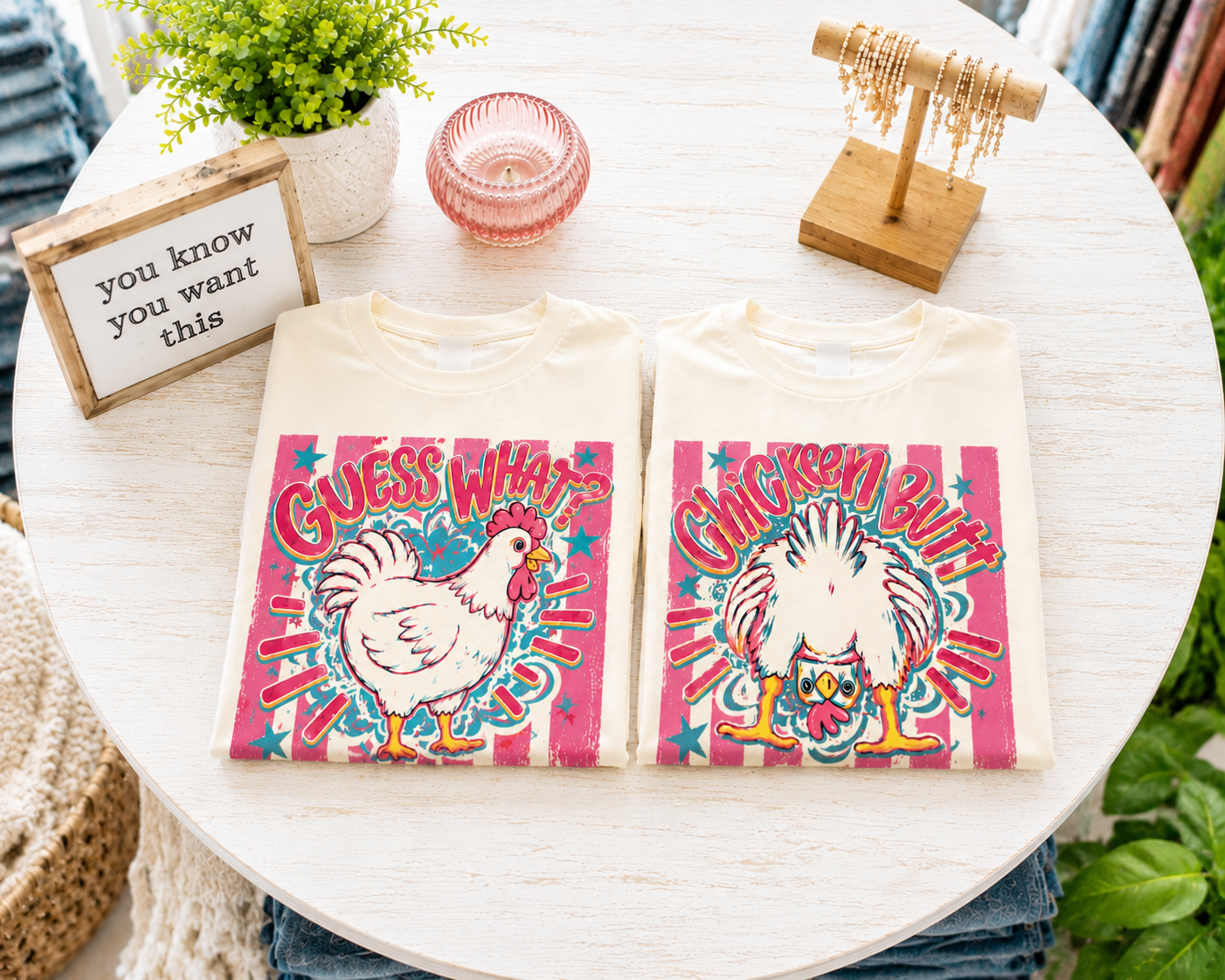 Guess What Chicken Butt~ CHOOSE T~SHIRT, SWEATSHIRT, HOODIE LISTING