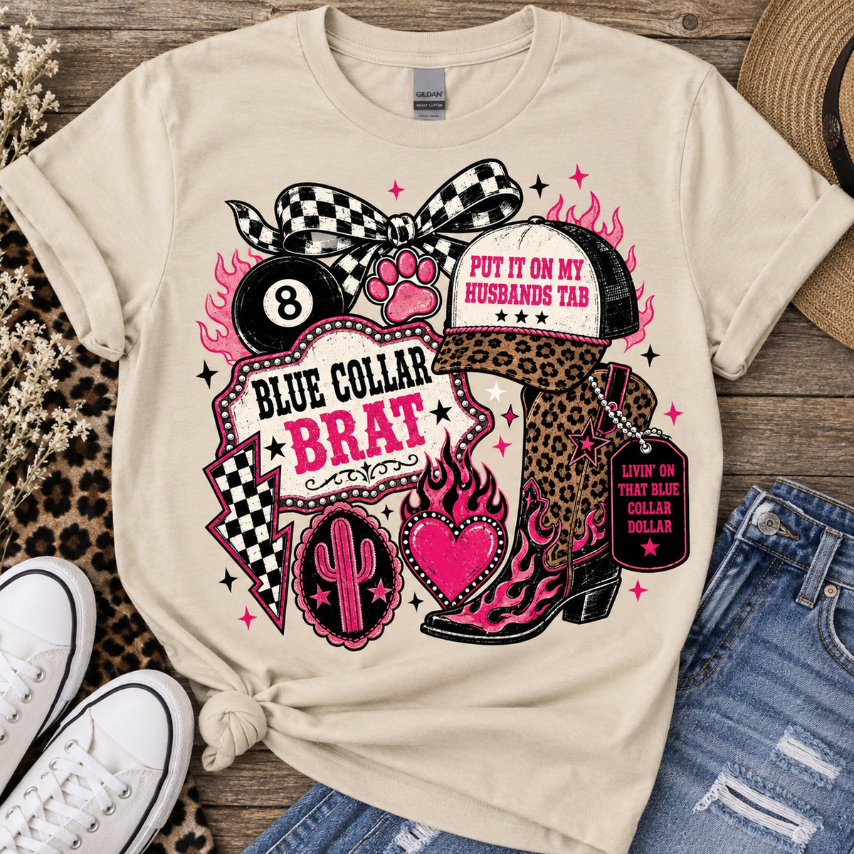 Blue Collar Brat ~ CHOOSE T SHIRT, SWEATSHIRT, HOODIE
