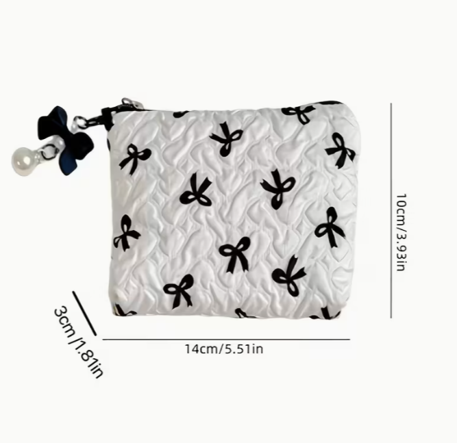 Bow Print Makeup Bag