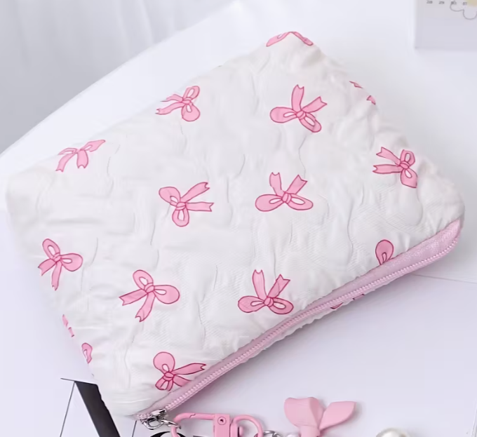 Bow Print Makeup Bag