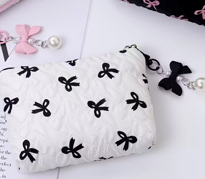 Bow Print Makeup Bag