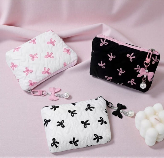 Bow Print Makeup Bag