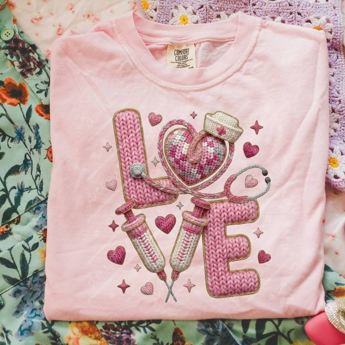 Nurse Faux Yarn T SHIRT