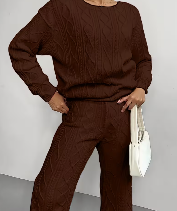 ✨ Cozy Luxe Jacquard Lounge Set