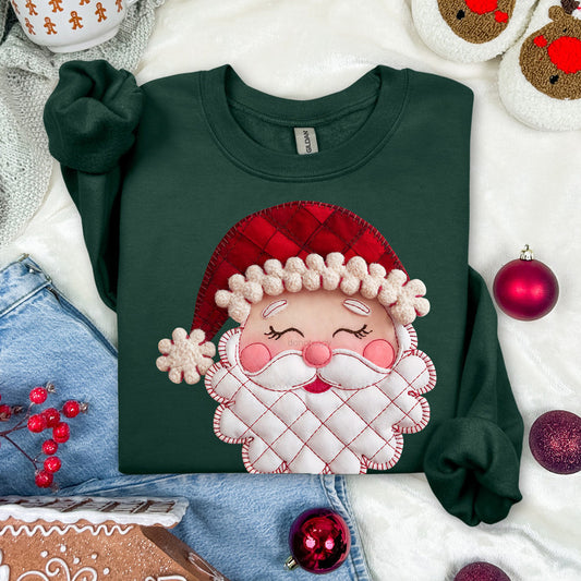 Patchwork Santa Sweatshirt