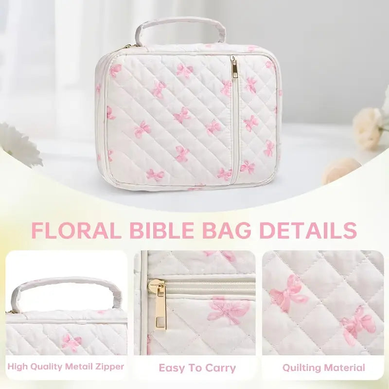Quilted Floral Bible Cover – Soft, Durable & Beautifully Designed