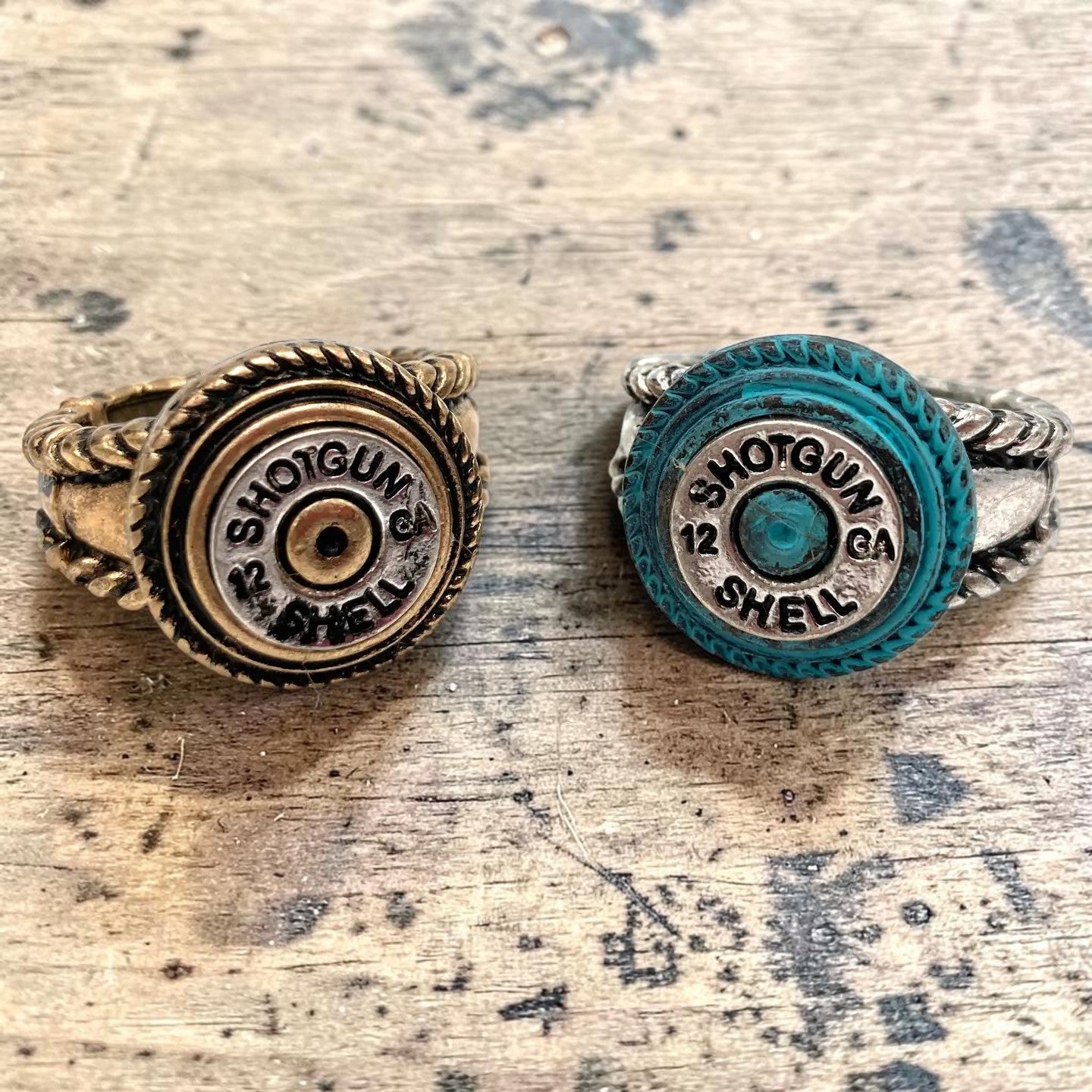 🤠🔥 12 Gauge Shotgun Shell Western Stretch Ring