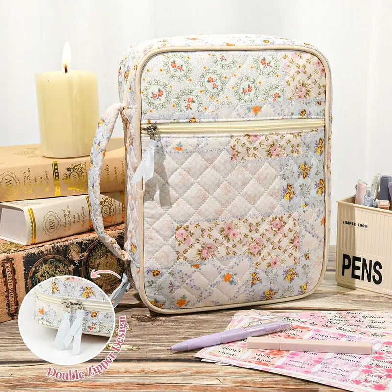 Quilted Floral Bible Cover – Soft, Durable & Beautifully Designed