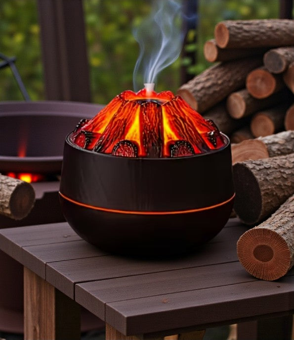 Fireplace Flame Humidifier – LED Firelight Aromatherapy Diffuser