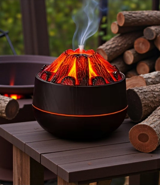 Fireplace Flame Humidifier – LED Firelight Aromatherapy Diffuser