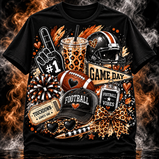 Football Cheetah Season ~CHOOSE T SHIRT, SWEATSHIRT, HOODIE