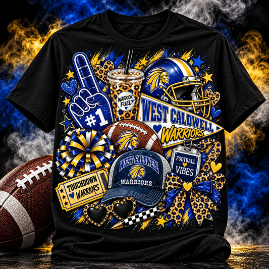 West Caldwell Football ~CHOOSE T SHIRT, SWEATSHIRT, HOODIE