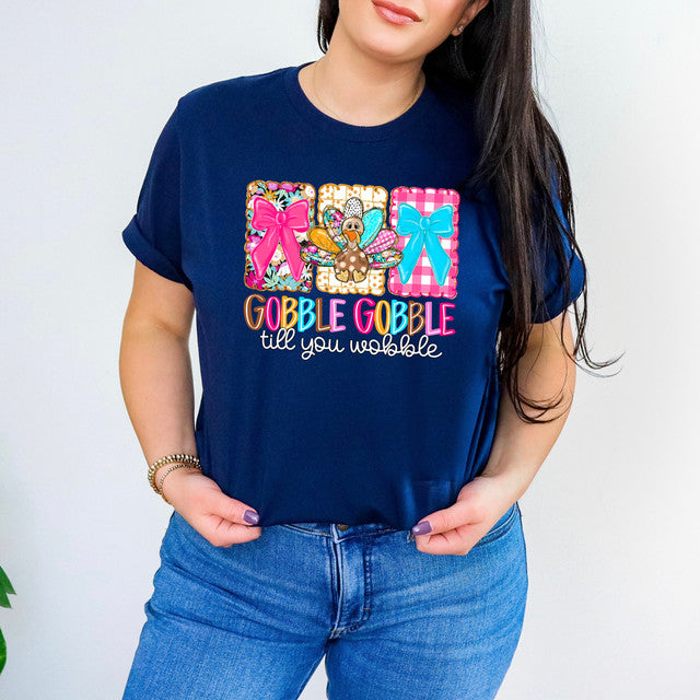 Turkey Multi Color Gobble Gobble T~Shirt