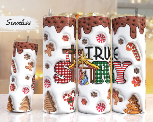 Gingerbread True Story Jesus 20 oz Stainless Steel Tumbler