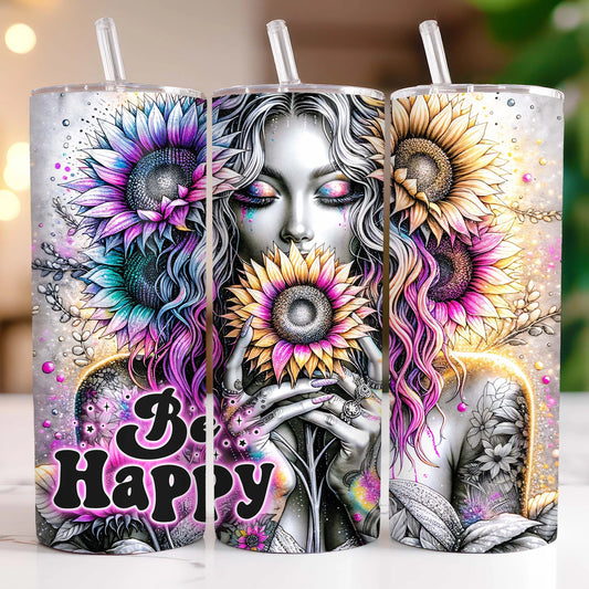 Be Happy 20 oz Stainless Steel Tumbler