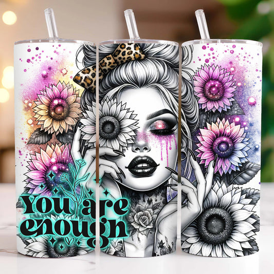 You Are Enough 20 oz Stainless Steel Tumbler