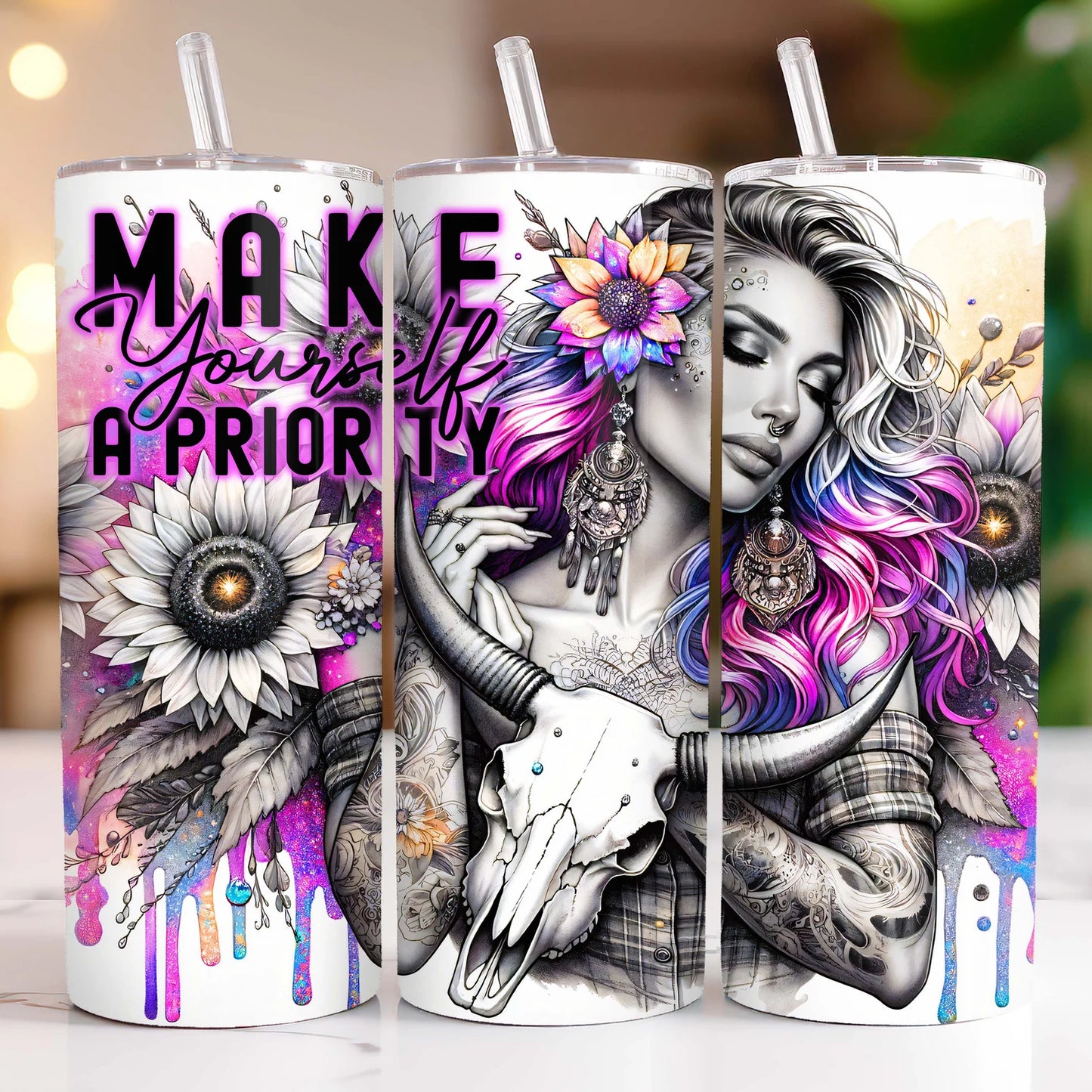 Make Yourself a Priority 20 oz Stainless Steel Tumbler