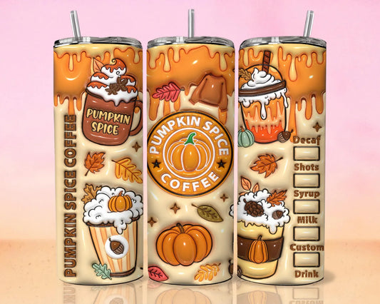 Pumpkin Spice Coffee SB 20 oz Stainless Steel Tumbler
