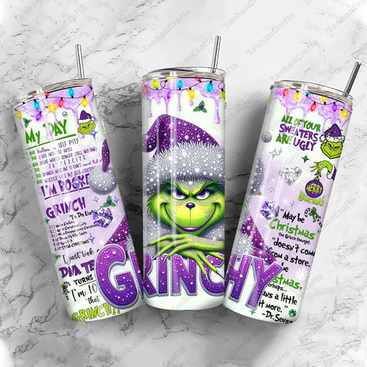 Bedazzled Green Guy Tumbler