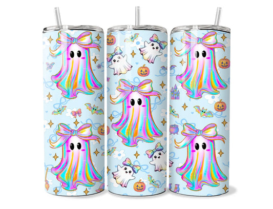 Holographic Halloween Ghost 20 oz Stainless Steel Tumbler
