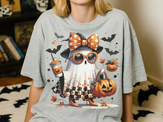 Boujee Ghost With Pumpkin T~Shirt