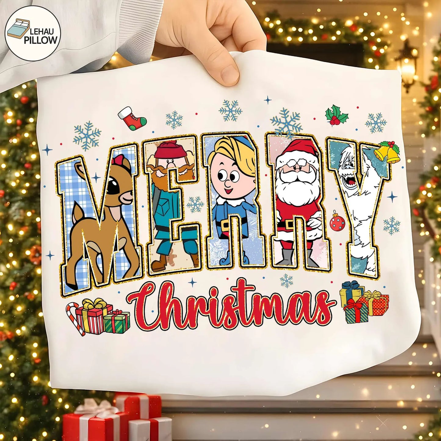 Red Nosed Reindeer Merry Christmas T~Shirt