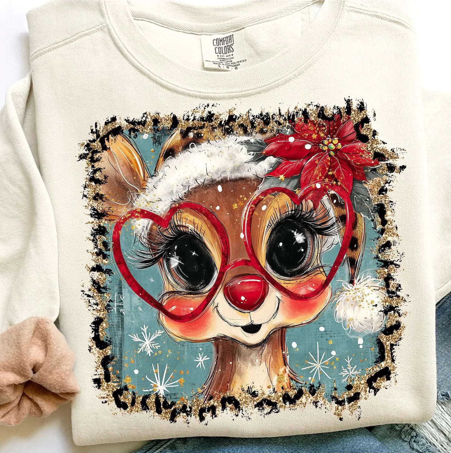 Rudy Big Glasses Christmas Sweatshirt