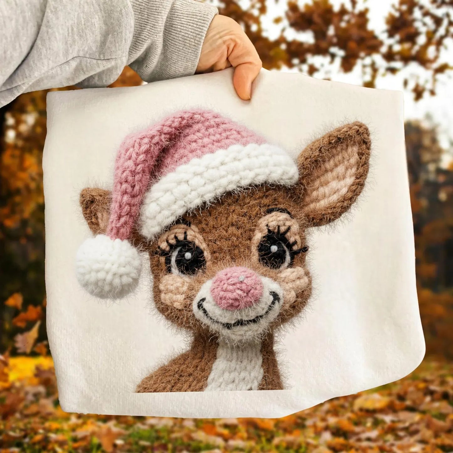 Faux Yarn Reindeer T~Shirt