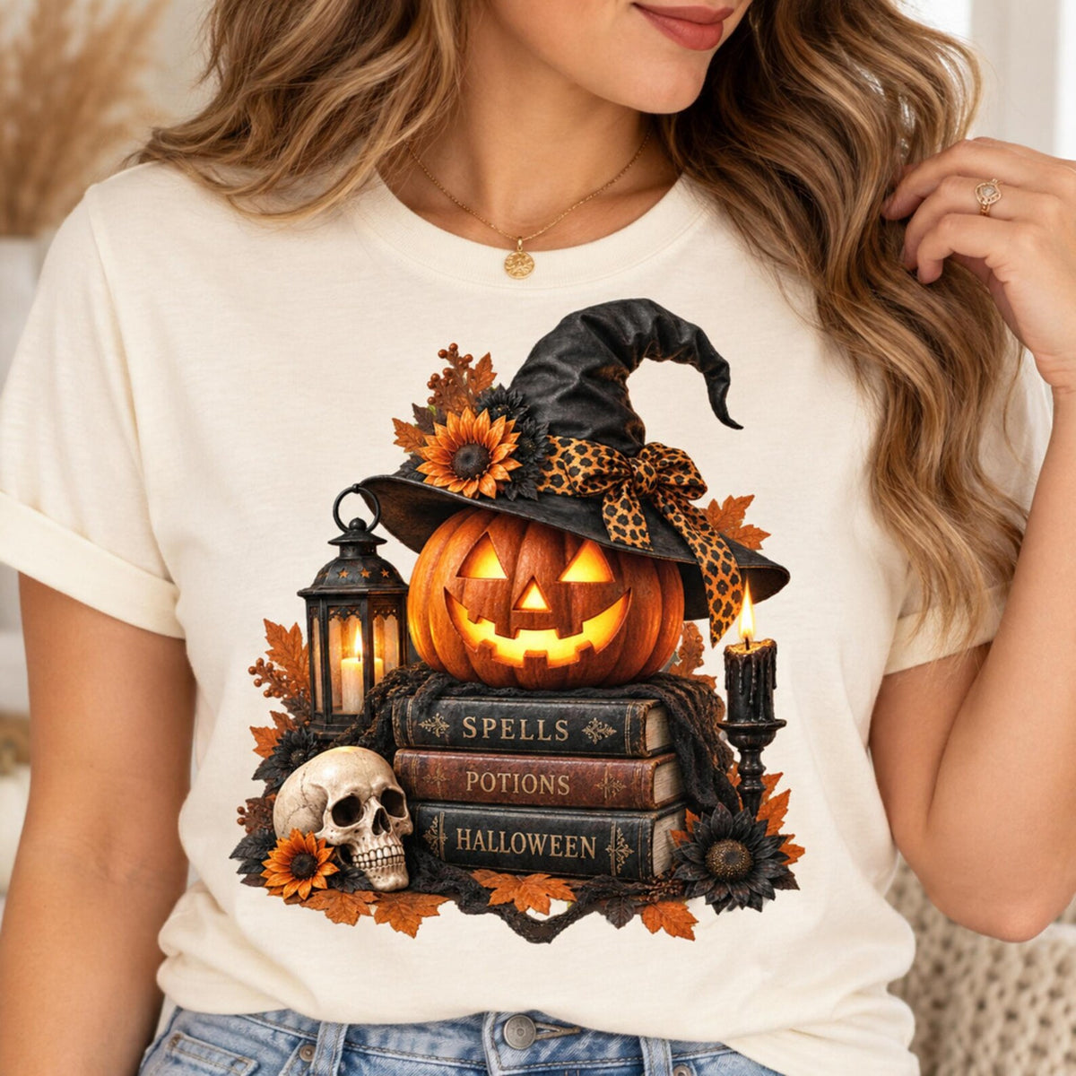 Halloween Pumpkin Witchy ~ CHOOSE T SHIRT, SWEATSHIRT, HOODIE