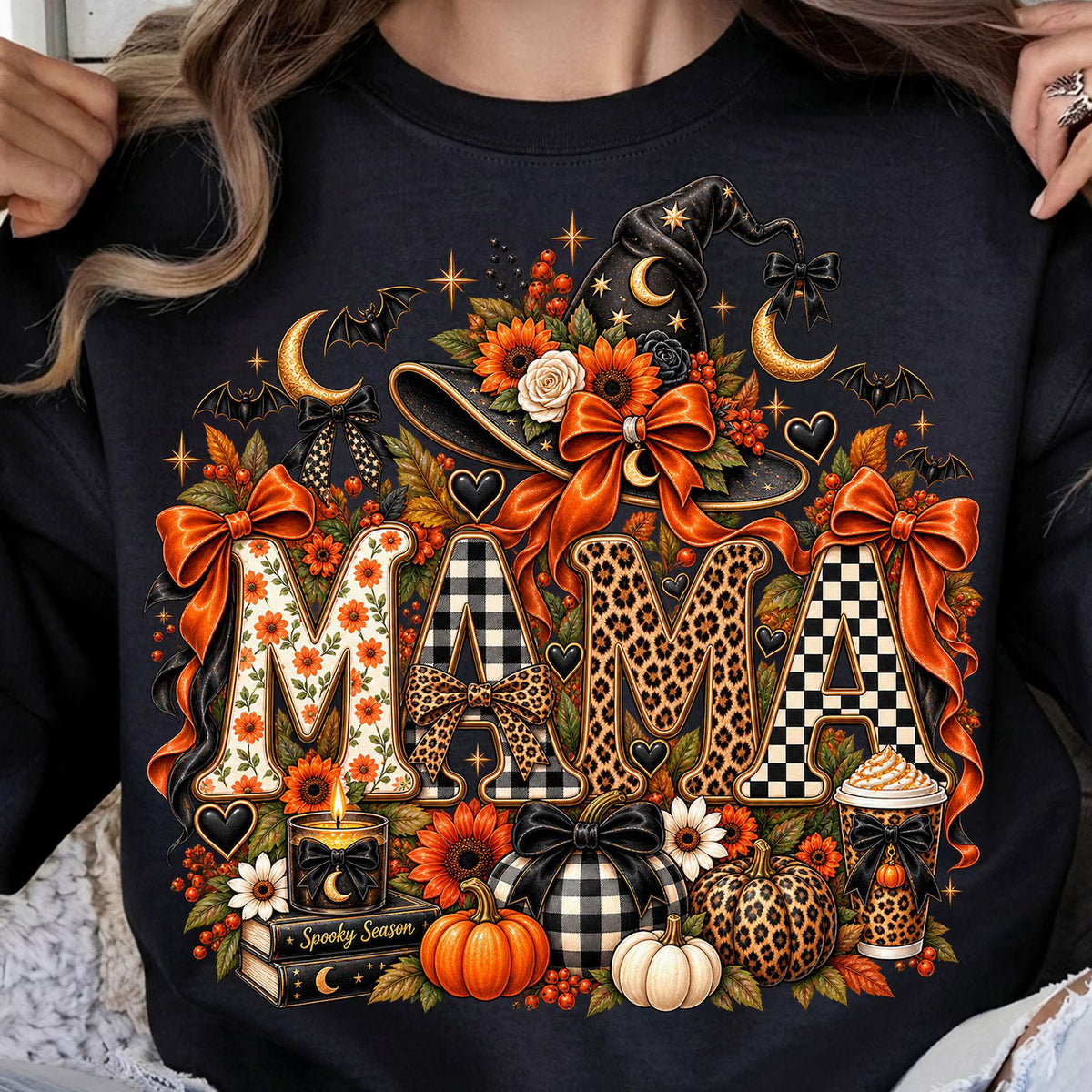 Mama Halloween ~ CHOOSE T SHIRT, SWEATSHIRT, HOODIE