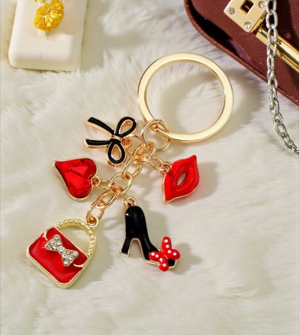 High Heel, Bow, Heart, Lips Purse/Bag Charm