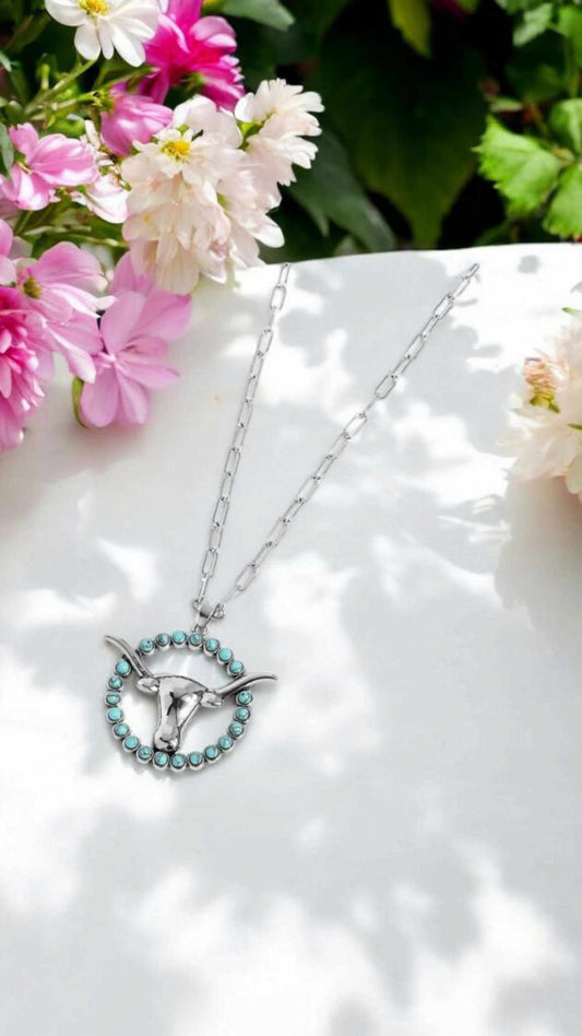 Longhorn Lasso Necklace – Western Strength & Style