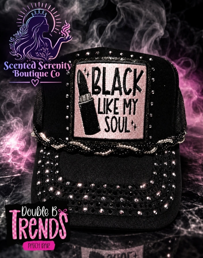 Black Like My Soul Bling Trucker Hats
