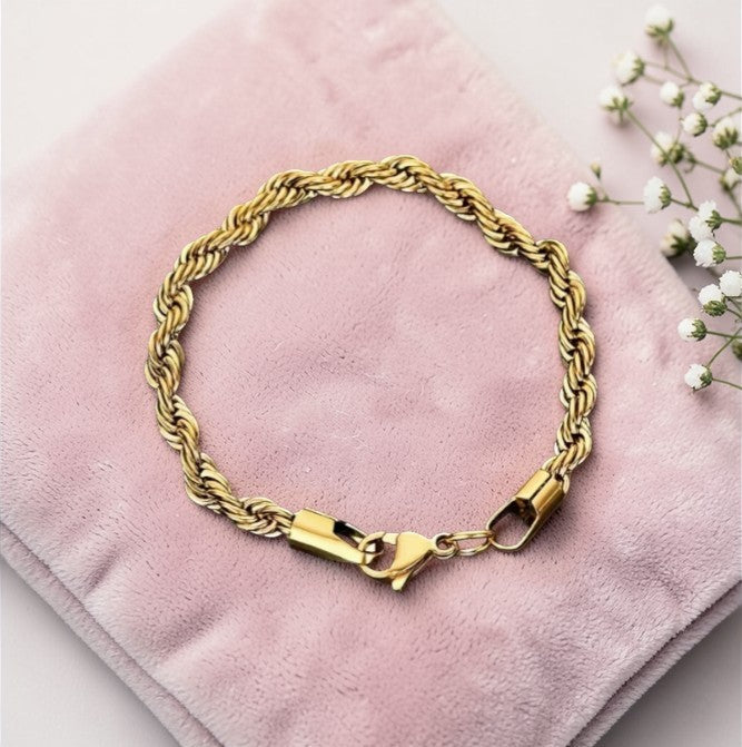 Golden Rope Chain Bracelet ✨