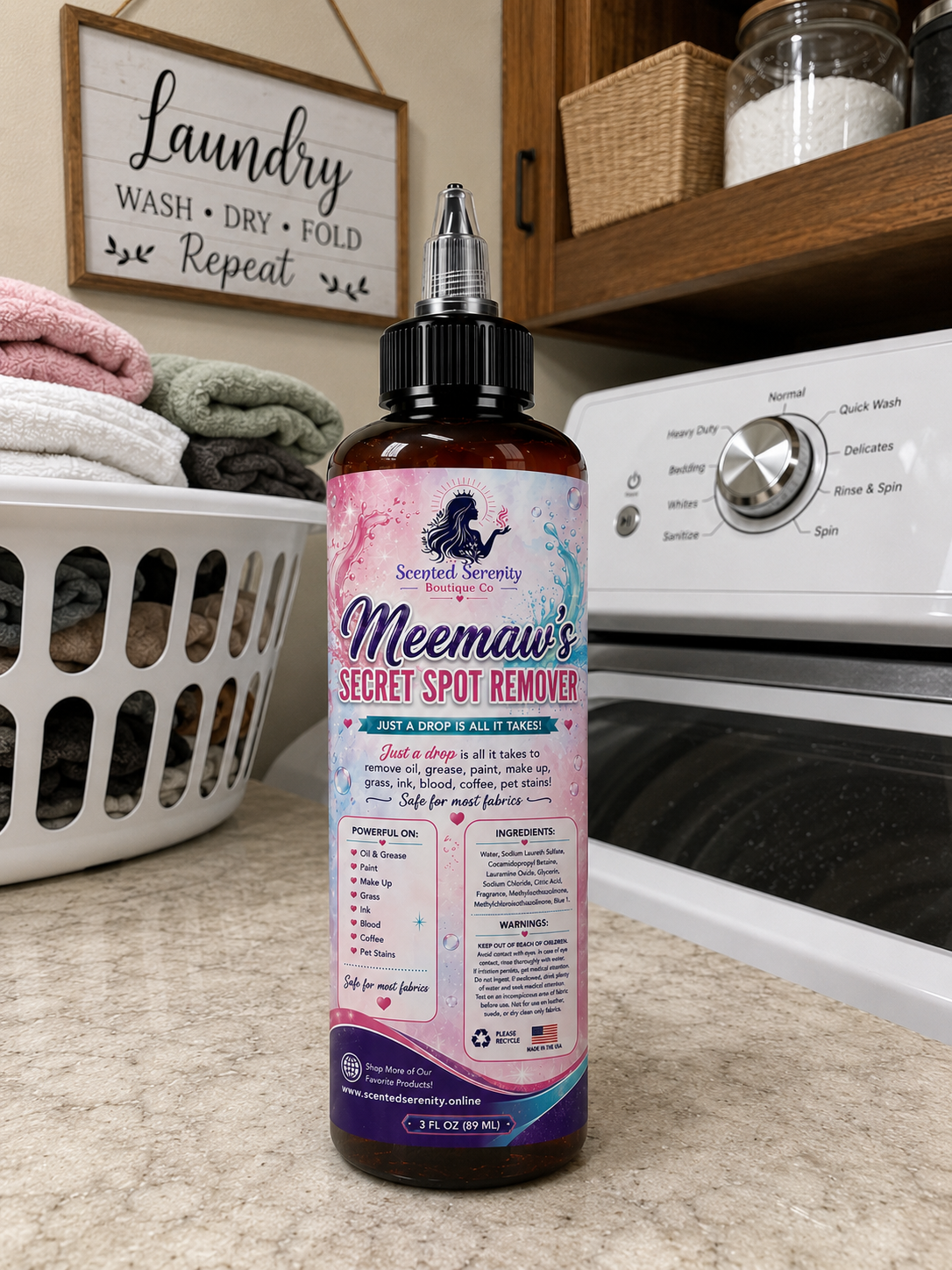 Meemaw's Secret Spot Remover | Powerful Fabric Stain Remover | 3 oz