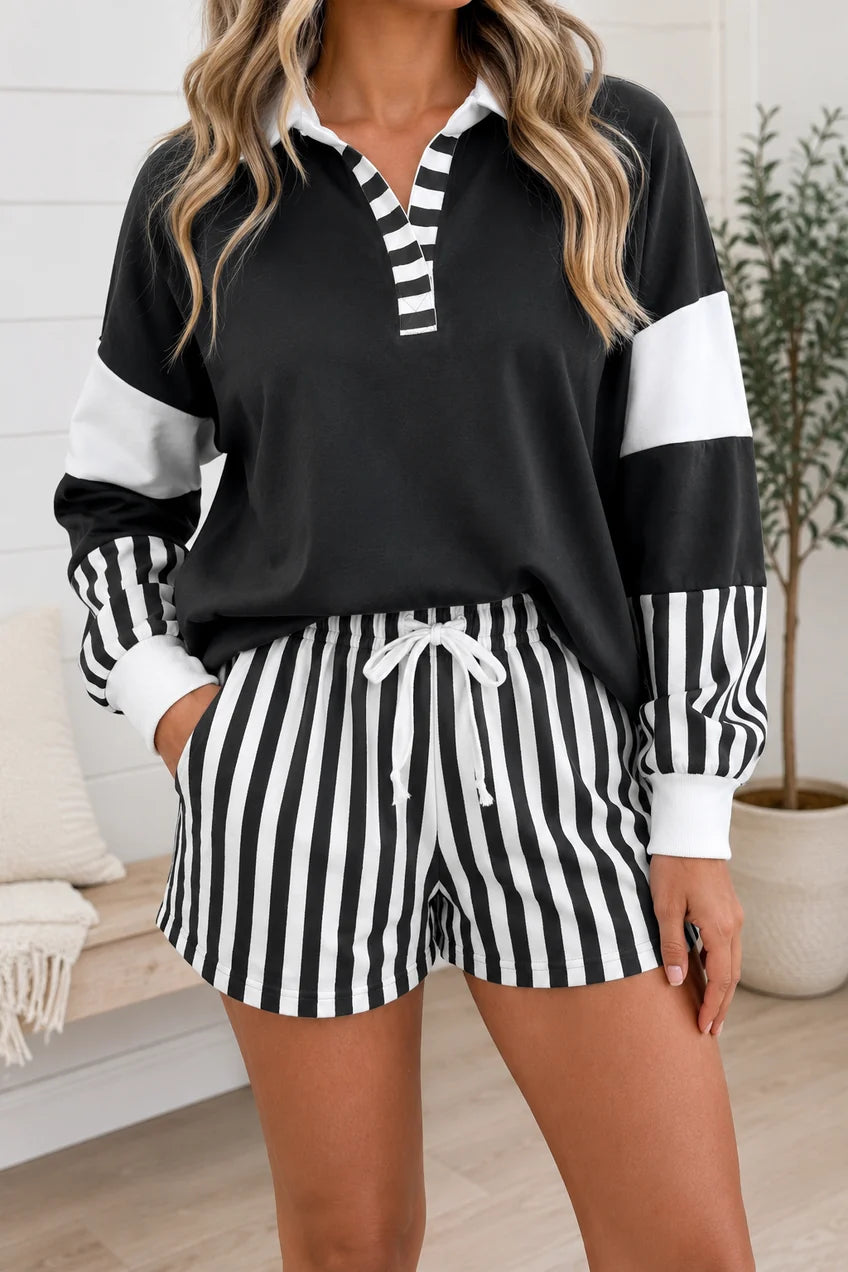 Pink Striped Colorblock Set 💕✨