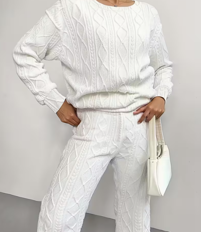 ✨ Cozy Luxe Jacquard Lounge Set